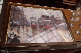 Framed print, Manchester scene