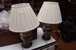 Pair of good quality Chinese table lamps