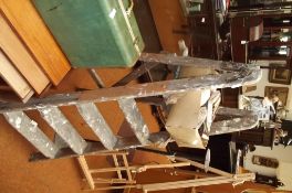 Set of wooden step ladders