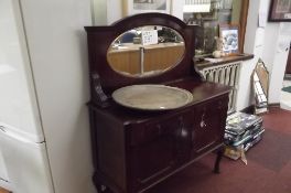 Mahogany sideboard with bevelled mirror