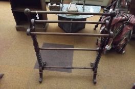 Victorian mahogany towel rail