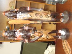 Two ethnic carved figures