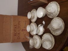 Royal Doulton 21 piece tea set, Mandalay Pattern,