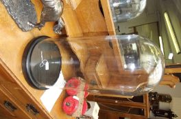 Large Victorian glass dome on base
