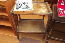 Vintage oak tea trolley