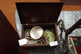 Inlaid box and contents
