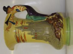 Burleigh ware water jug depicting The Pide Piper,