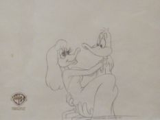 A Warner Brothers production art pencil animation
