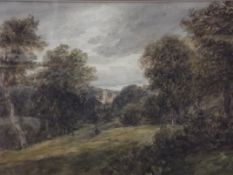 David Cox Senior (1783-1859), framed watercolour,