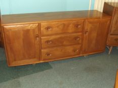 Ercol sideboard in light elm, incorporating three