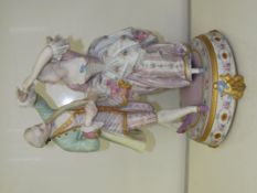 A group bisque figure of a lady and gentleman danc