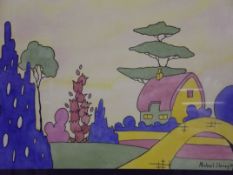 Michael Slaney (20th century) watercolour in the s