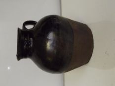 Large Welsh pottery slipware/blackware jug. Glazed