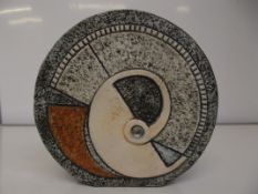 Troika pottery wheel vase, incised abstract decora