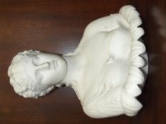 19th century Copeland Parian bust in the form of C