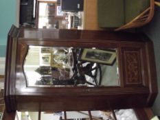 Large Edwardian mahogany corner wardrobe, marquetr