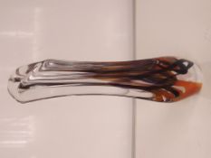 Dutch Kristalunie Maastricht glass vase, designed by Maximiliaan Leo Hubert Marie (Max) Verboeket