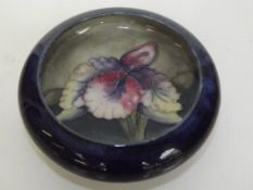 Moorcroft pottery shallow dish in the Slipper Orch