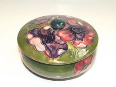 A Moorcroft lidded bowl, 11cm diameter