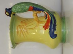 Burleigh ware water jug depicting a parrot, 4862