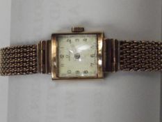Omega ladies wristwatch with 9ct yellow gold case