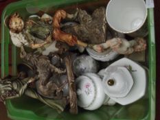 Assorted Aynsley pottery to include resin busts an