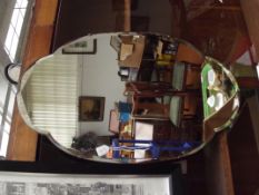 Frameless bevel edged mirror