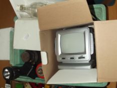 Assorted items to include a portable television