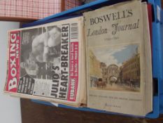 Assorted books and magazines to include early Boxi