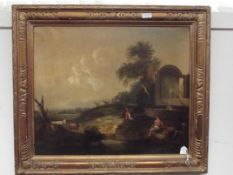 Victorian oil on canvas, rural scene