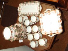 Edwardian Sutherland tea set with matching cake pl