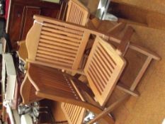 Good quality set of four folding patio/garden chai