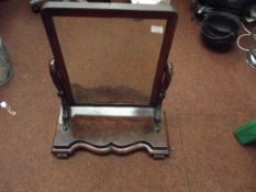 Victorian mahogany toilet mirror