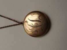 Gold plated pendent and chain