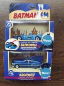 Two Corgi DC comics model Batmobiles