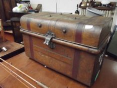 Large tin chest