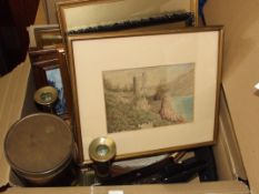 Various framed prints and watercolours to include