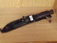 Vintage Bowie type knife and sheath