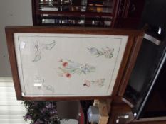 Oak fire screen