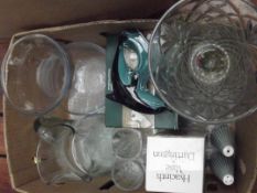 Glassware to inlcude Edinburgh crystal, Poole dolp