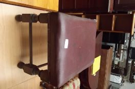 Leather top footstool