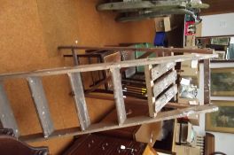 Set of vintage wooden step ladders
