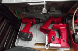 Cordless jigsaw, cordless detail sander and a cord