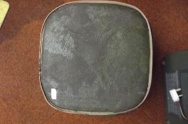 Retro leather pouffe