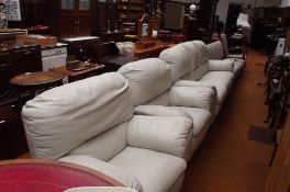 Three piece leather suite