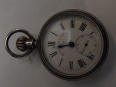 Silver case pocket watch