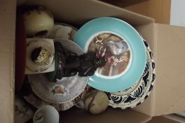 Assorted ceramics and cabinet plates to include a