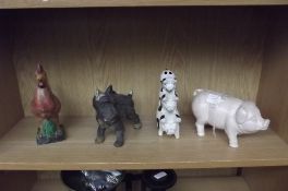 Vintage cast metal animals