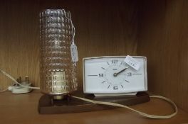 Retro metanec clock lamp