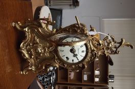 Heavy guilt imperial mantel clock with key